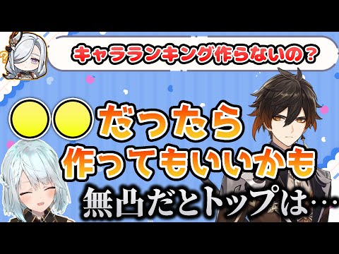 【原神】キャラランキングを作らない理由と無凸キャラのトップ5。【ねるめろ/切り抜き/解説】
