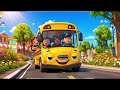 Wheels on the Bus Adventure 🌈 | Kids Songs | Colorful 3D Cartoon 