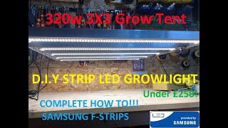 How to DIY Samsung led strip grow light *** HIGH EFFICIENCY ***