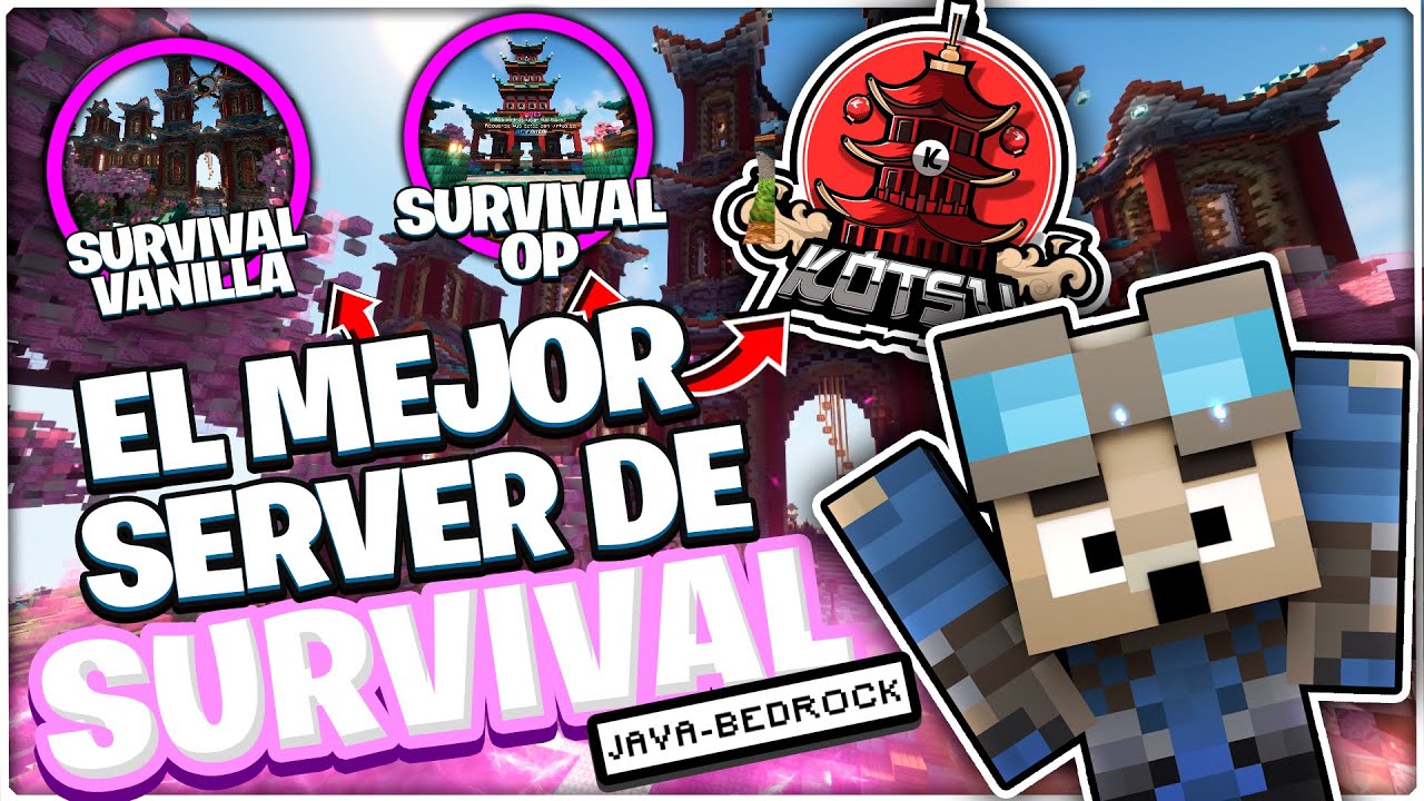  el mejor servidor de minecraft no premium survival de bedrock y java 