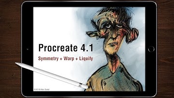 Procreate 4.1 - Testing Symmetry + Warp + Liquify