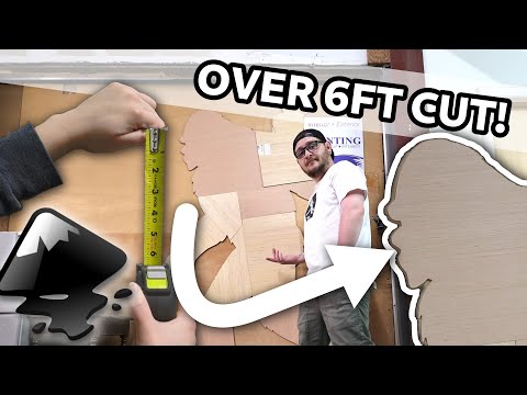 We Laser Cut a GIANT 6'6" Bigfoot with Our CO2 Laser! + INKSCAPE Node Editing