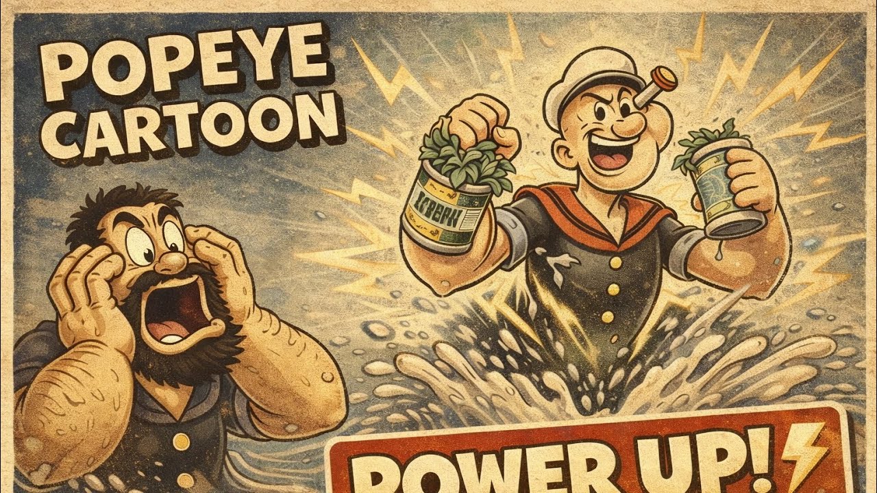 Popeye Cartoon Full Episode 💪 | Classic Funny Animation (Vintage Cartoon)