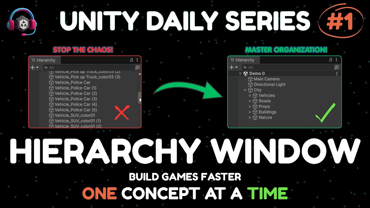 Stop Losing Game Objects! Unity Hierarchy Explained | Unity Daily #1 ...
