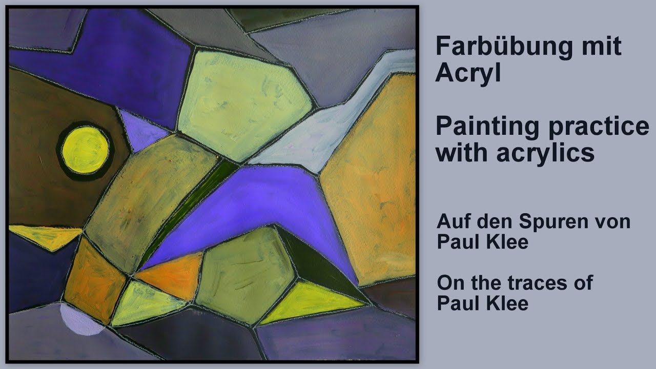 Acryl,einfache Farbübung,Acrylics, Inspiration, Simple Painting exercise,Inspired by Paul Klee