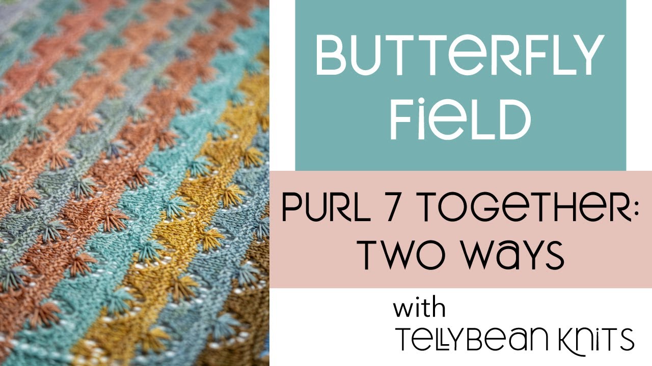 провязать 7 изнаночных вместе (p7tog) двумя способами