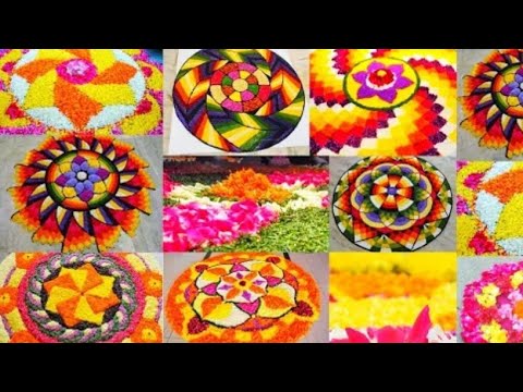 Latest Onam Pookalam Designs 2021/ SImple Athapookkalam /#onam2021