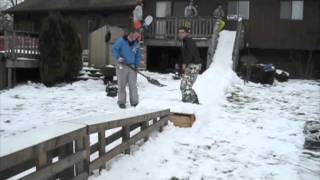 snowboarding back yard edit