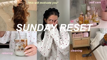 sunday reset routine🎀🧼🧺: deep clean, self care, prep for the week!