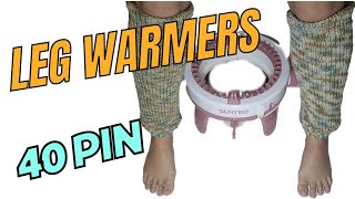 Sentro Knitting Machine: Leg Warmer Tutorial with Tapered Crochet Hem screenshot 3