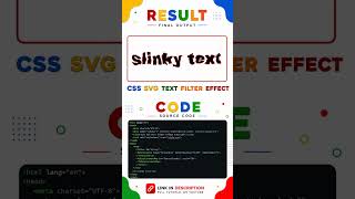 Create Amazing SVG Text Filter Effects with Pure CSS &amp; HTML #css #svg #text #filter #effect #coading