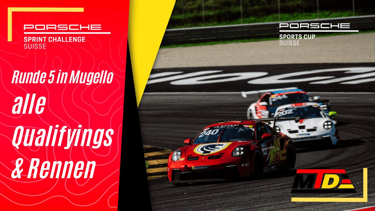 Porsche Sprint Challenge Suisse 2025 | Runde 5 - Samstag: alle Qualifyings & Rennen (Deutsch)