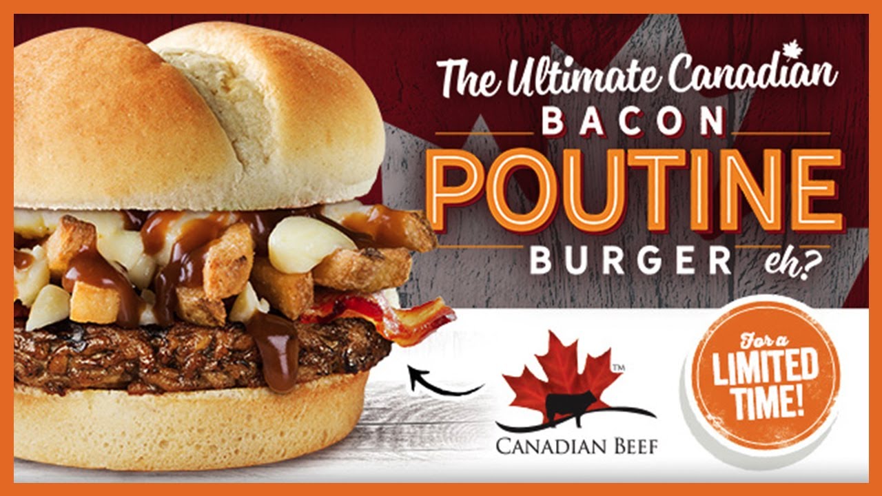 The Ultimate Canadian Bacon Poutine Burger Eh Youtube