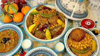 الكسكسي التونسي الي ضرب عليه الطبال😍🇹🇳طريقة إعداد أبن عصبان ساحلي/تونسي Couscous tunisien au Osben