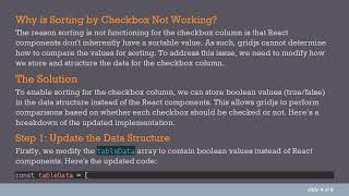 How to Sort a Grid by a Column Containing React Components in Gridjs-React