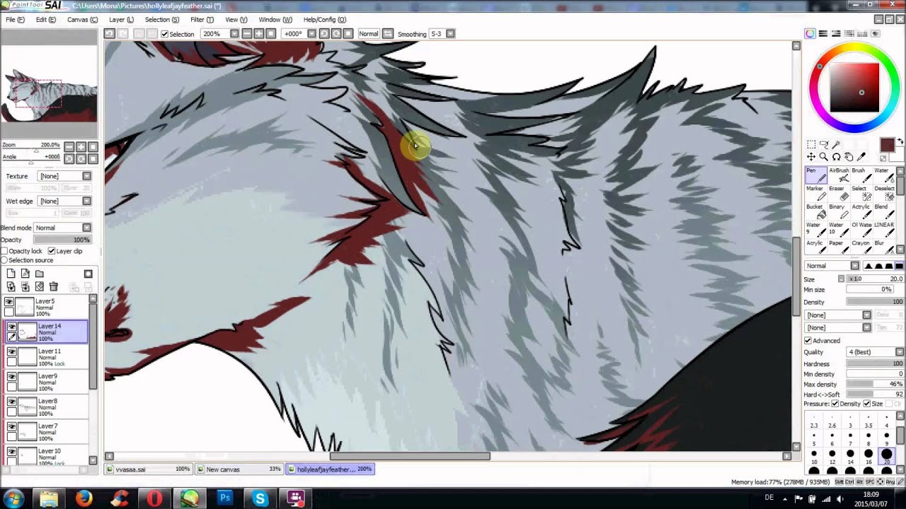 Jayfeather + Hollyleaf SAI Speedpaint