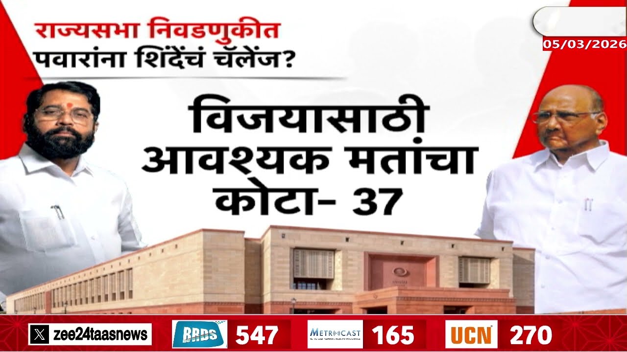 Maharashtra No Unoppose Rajya Sabha Election | राज्यसभेची निवडणूक बिनविरोध नाही? | Zee24Taas