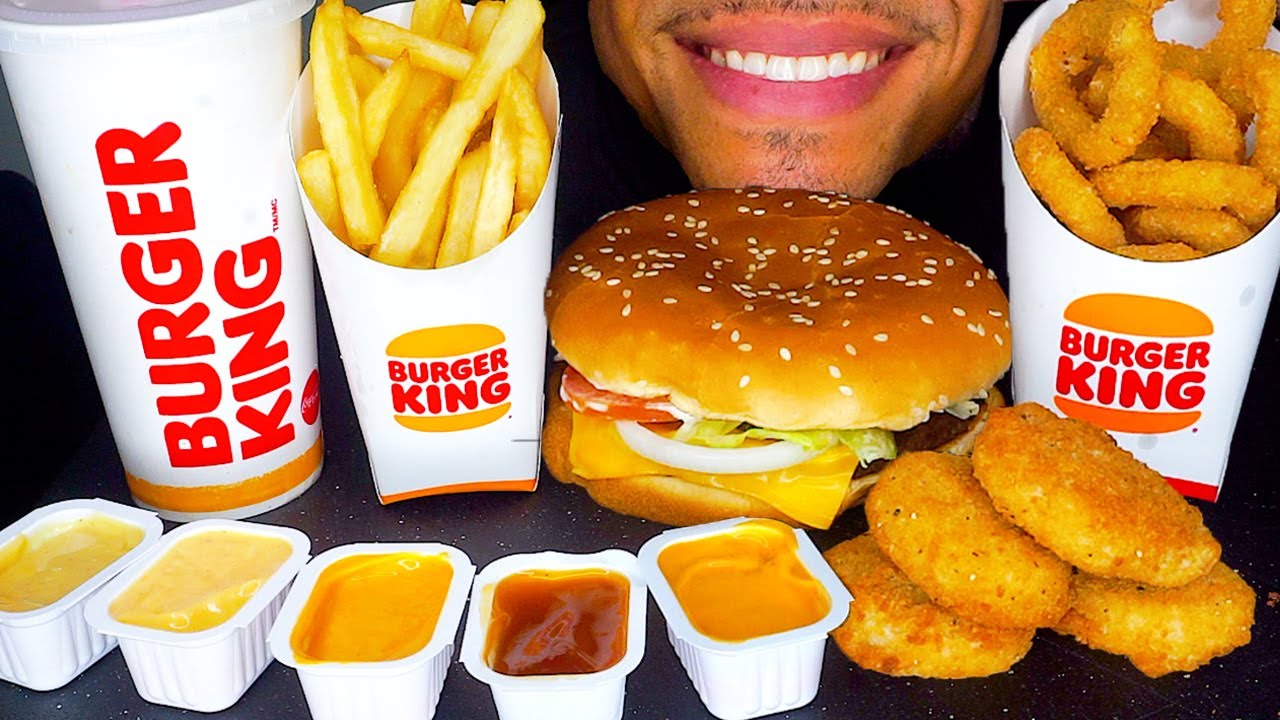 ASMR BURGER KING MUKBANG 먹방 | CHICKEN NUGGETS FRIES ONION RINGS WHOPPER CHALLENGE *BIG BITES