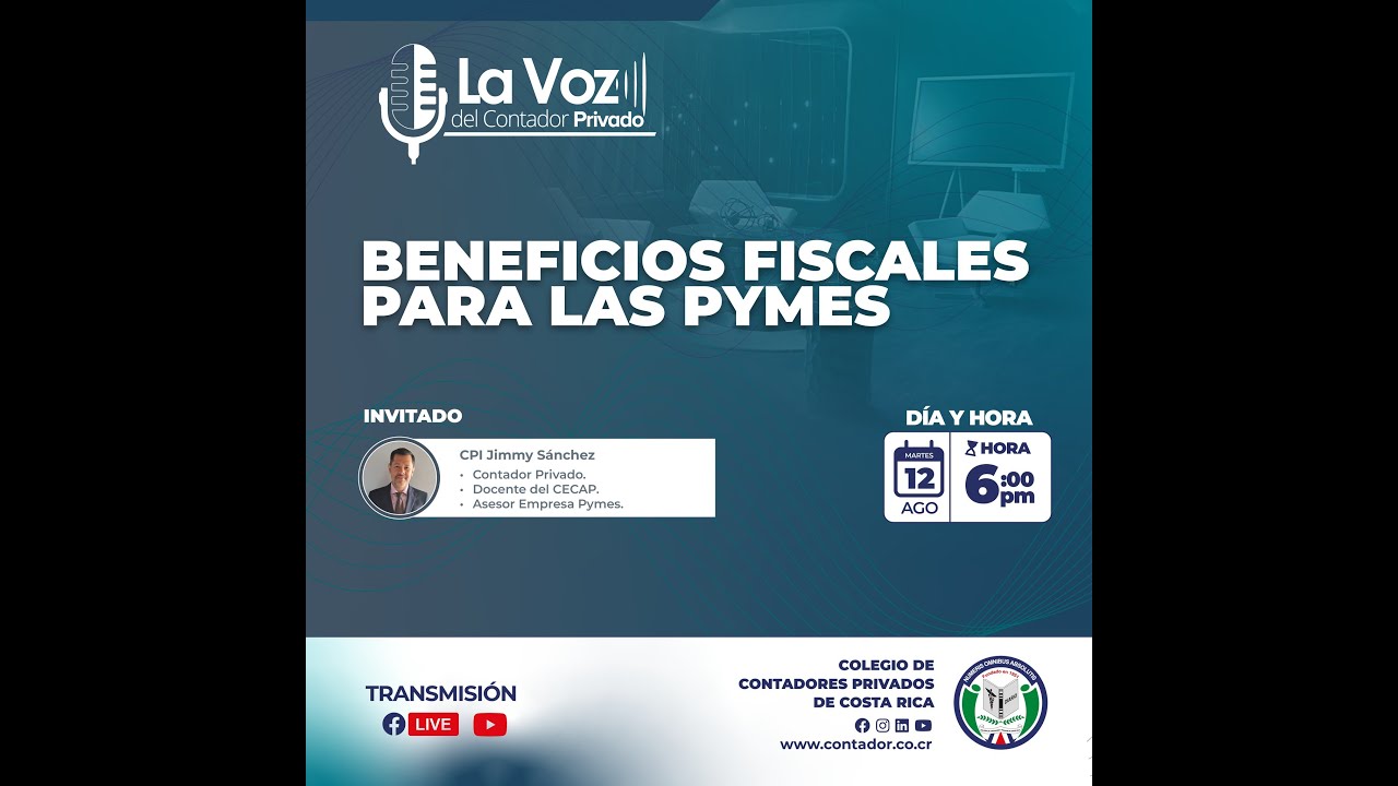 Programa La Voz del Contador Privado Beneficios Fiscales Pymes invitado CPI Jimmy Sánchez