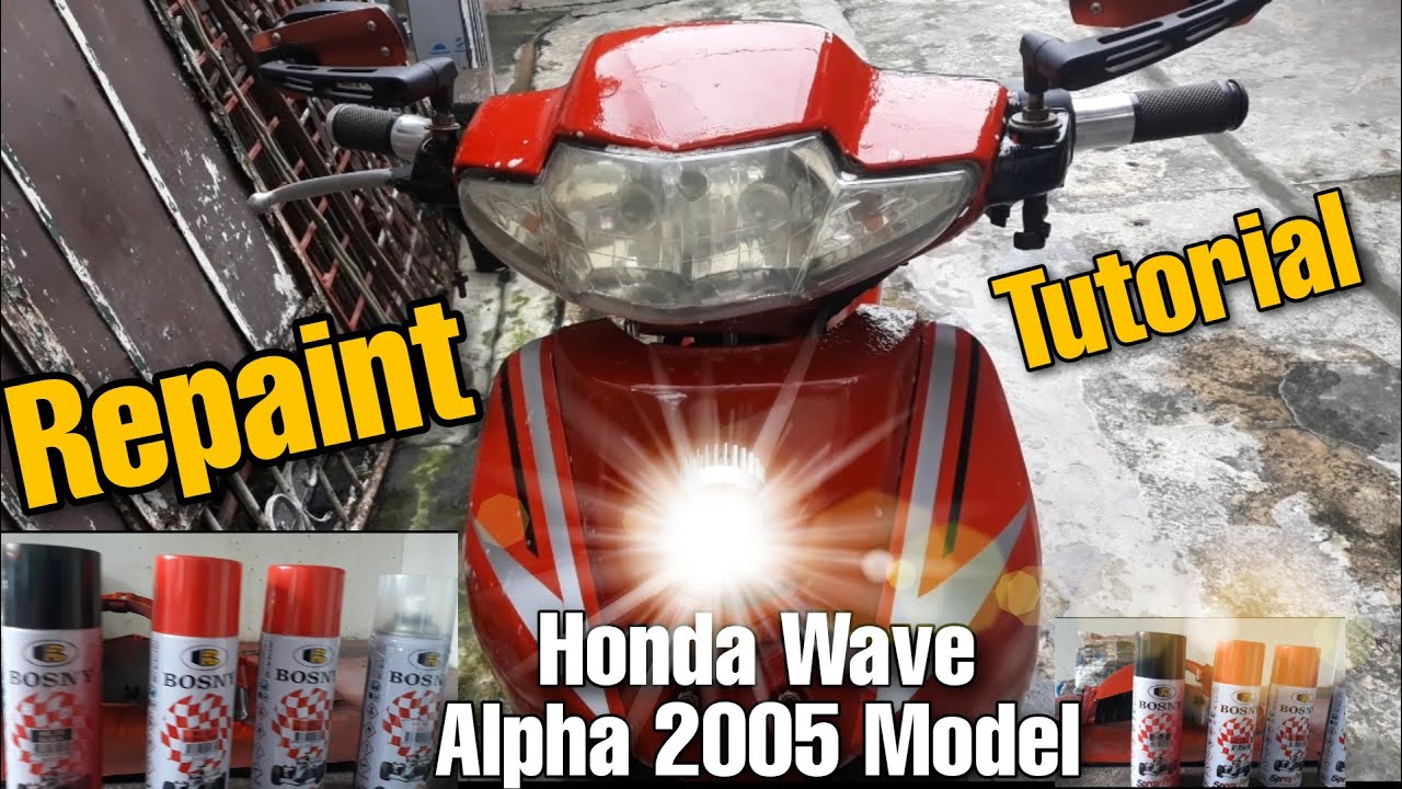 How to Repaint Motorcycle Frairings Old School Honda Wave Alpha