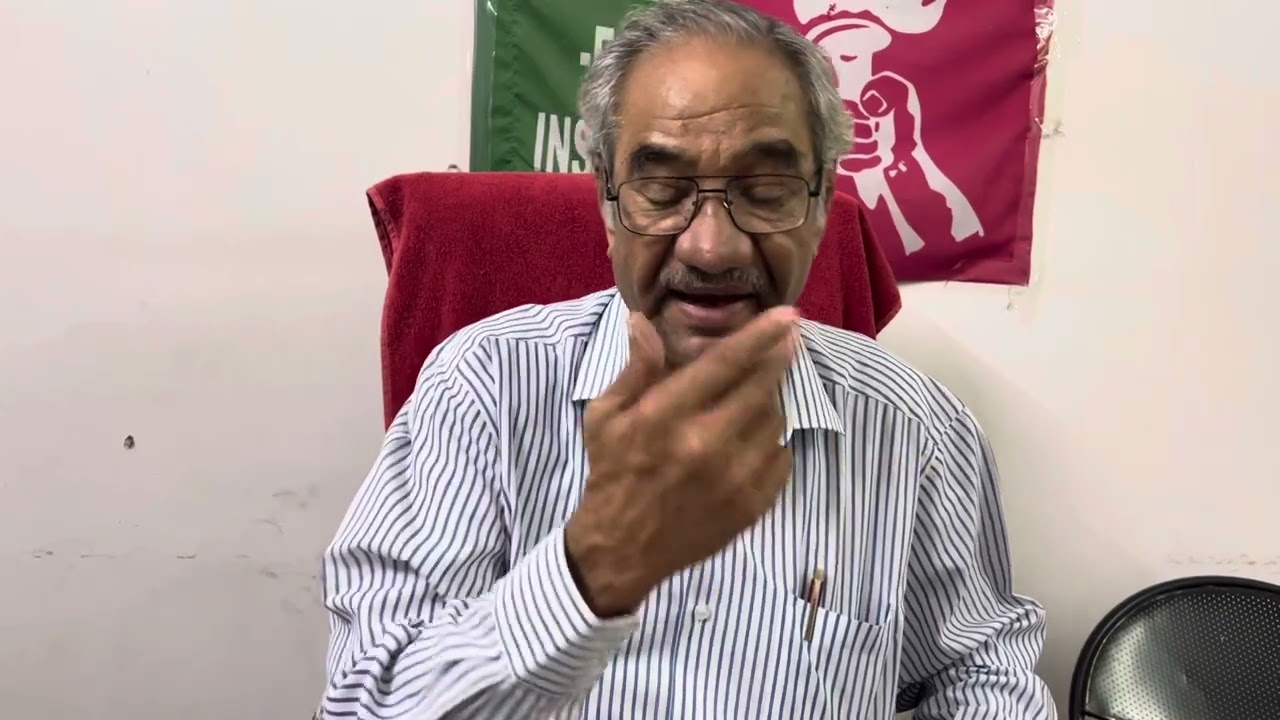 Janab Syed Azeez Pasha Ex Mp CPI, Statement against War in Ghaza.