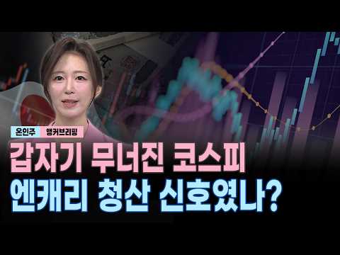갑자기 무너진 코스피..엔캐리 청산 신호였나?|앵커브리핑