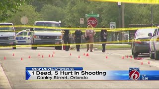 1 dead, 5 hurt in shooting