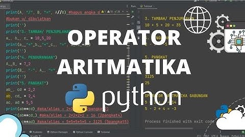 TUTORIAL PYTHON - JENIS OPERATOR ARITMATIKA DI PYTHON #python #pythonprogramming #pythontutorial