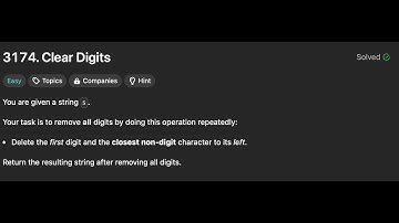 Leetcode 3174. Clear Digits