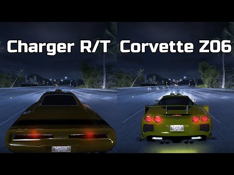Dodge Charger RT Vs Chevrolet Corvette Z06 Need For Speed Carbon Drag Race 