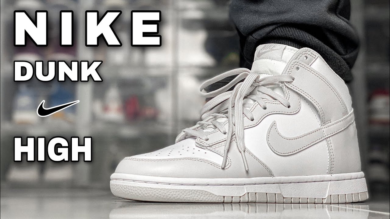 UNBOXING EP.62 NIKE DUNK HIGH RETRO WHITE VAST GREY Review+On Feet