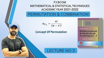 #3 Permutation & combination | FYBCom (sem-1) | Maths | Chapter 2- Permutation & Combination