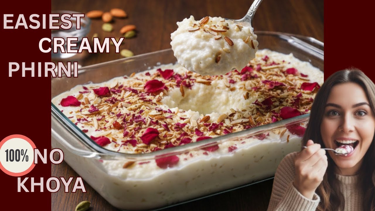 Authentic Rice Phirni Recipe so creamy | No Mawa No Khoya Dessert.