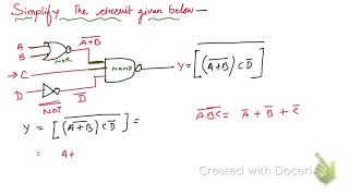Simplification of Logic circuit using Boolean algebra