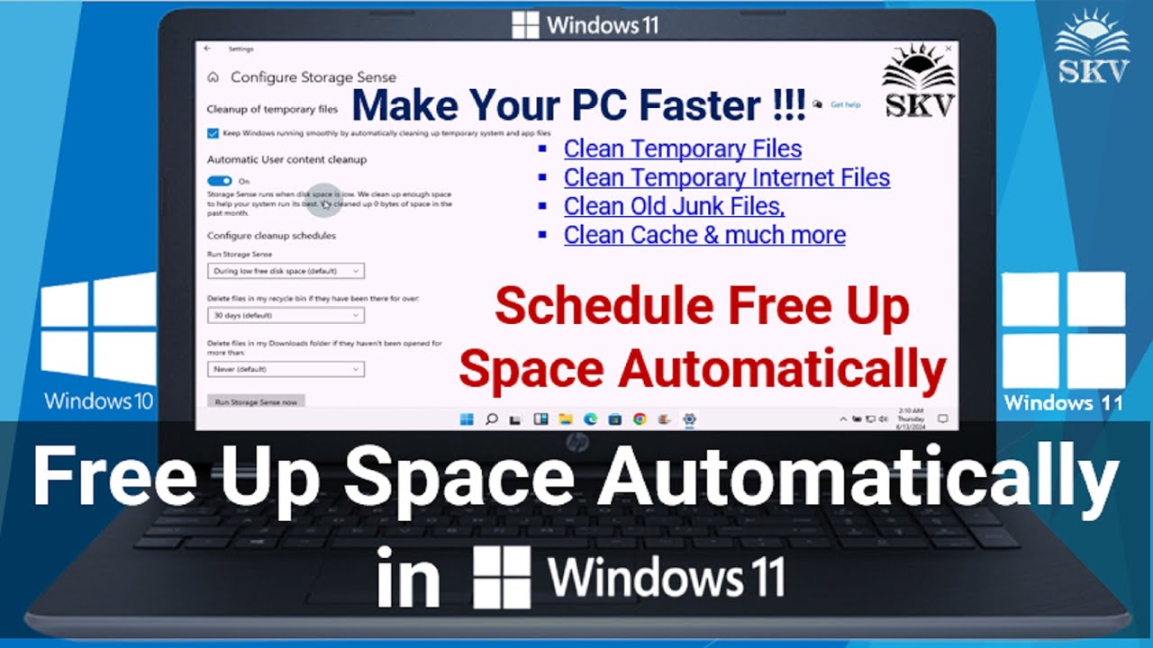 How to Use Storage Sense to Free Up Space Automatically in Windows 11 Hard  Drive