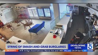 LAPD investigating several smash-and-grab robberies