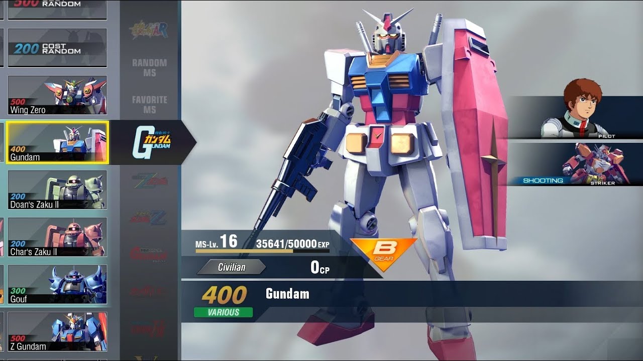 Gundam Versus Combo Guide Gundam Rx 78 2 Youtube