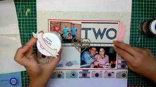 Scrapbook Layout video process - Kit Aveiro