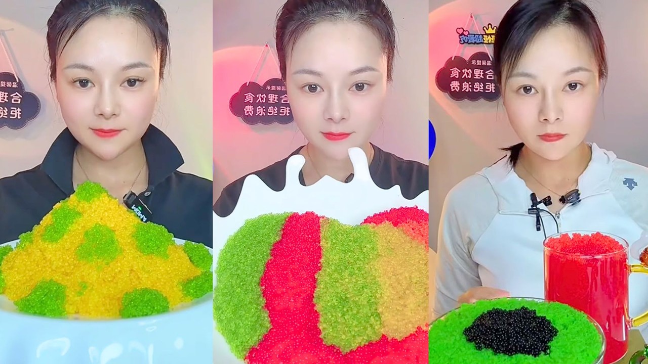 Colorful Fish Roe Eating ASMR | Soft Crunch Seafood Mukbang Colorful #79