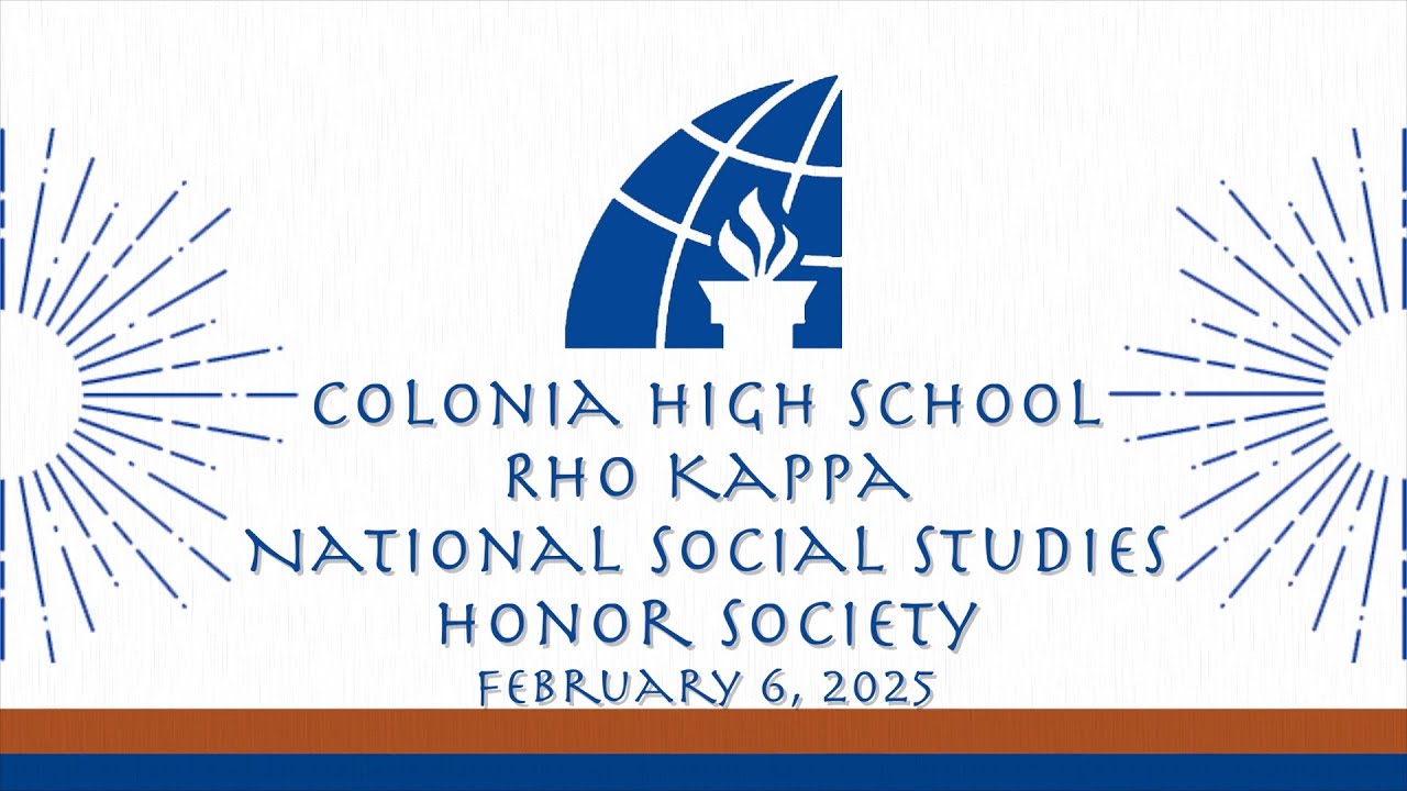Colonia HS Rho Kappa National Social Studies Induction, 2025 - YouTube