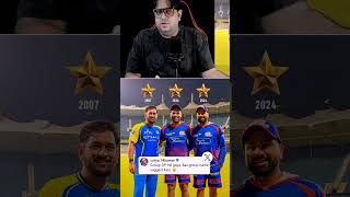 Dhoni 🏆 Surya 🏆 Rohit 🏆 Group photo 🥳 #t20worldcup #msdhoni #rohitsharma #suryakumaryadav