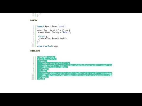 React JS Tutoriel français : Ajouter le fichier racine de notre application React