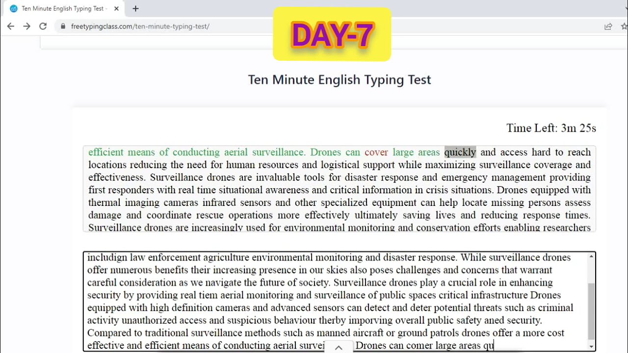 SSC TYPING PRACTICE|| DAY-7|| TCS PATTERN-LIVE  