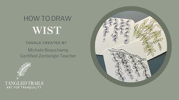 How to draw tangle pattern Wist demonstrated by Certified Zentangle Teacher   HD 1080p