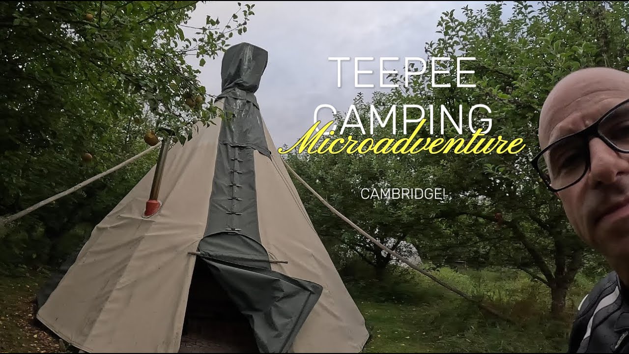 Solo Teepee Motorcycle Camping Microadventure in Cambridge