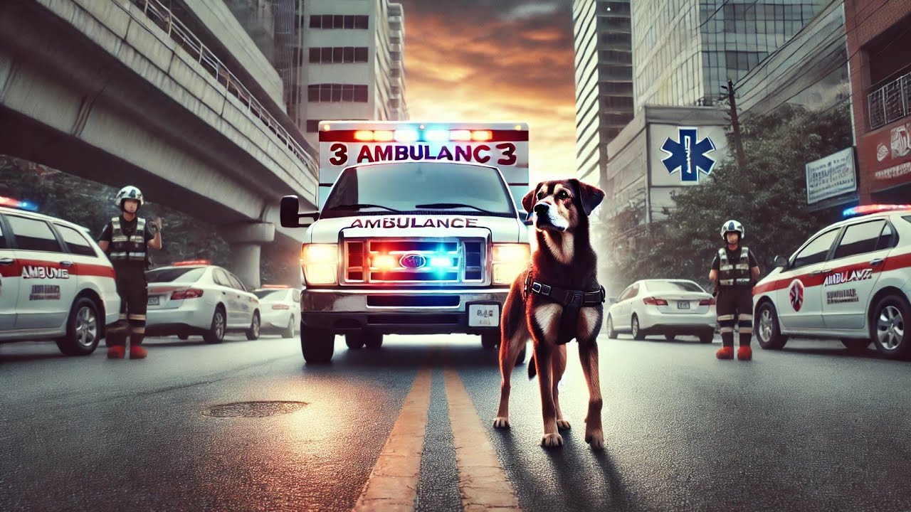 Dog blocks ambulance and the reason is HEARTWARMING AND WILL MAKE YOU CRY