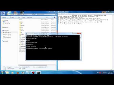 Python tutorial 2.7 (py to exe)