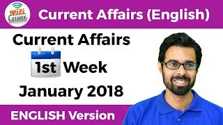  Current Affairs Jan 2018 1st Week in English