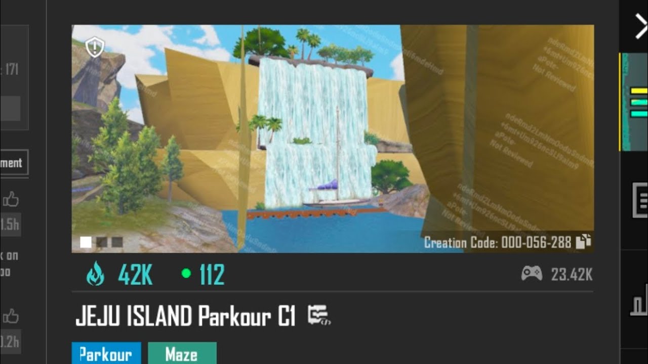 JEJU ISLAND Parkour C1 | wow mode 56288 | wow map 56288 | bgmi wow map 56288 