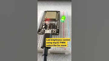 Led brightness control using Esp32 PWM Pins I how to control led brightness using Esp32 PWM #shorts